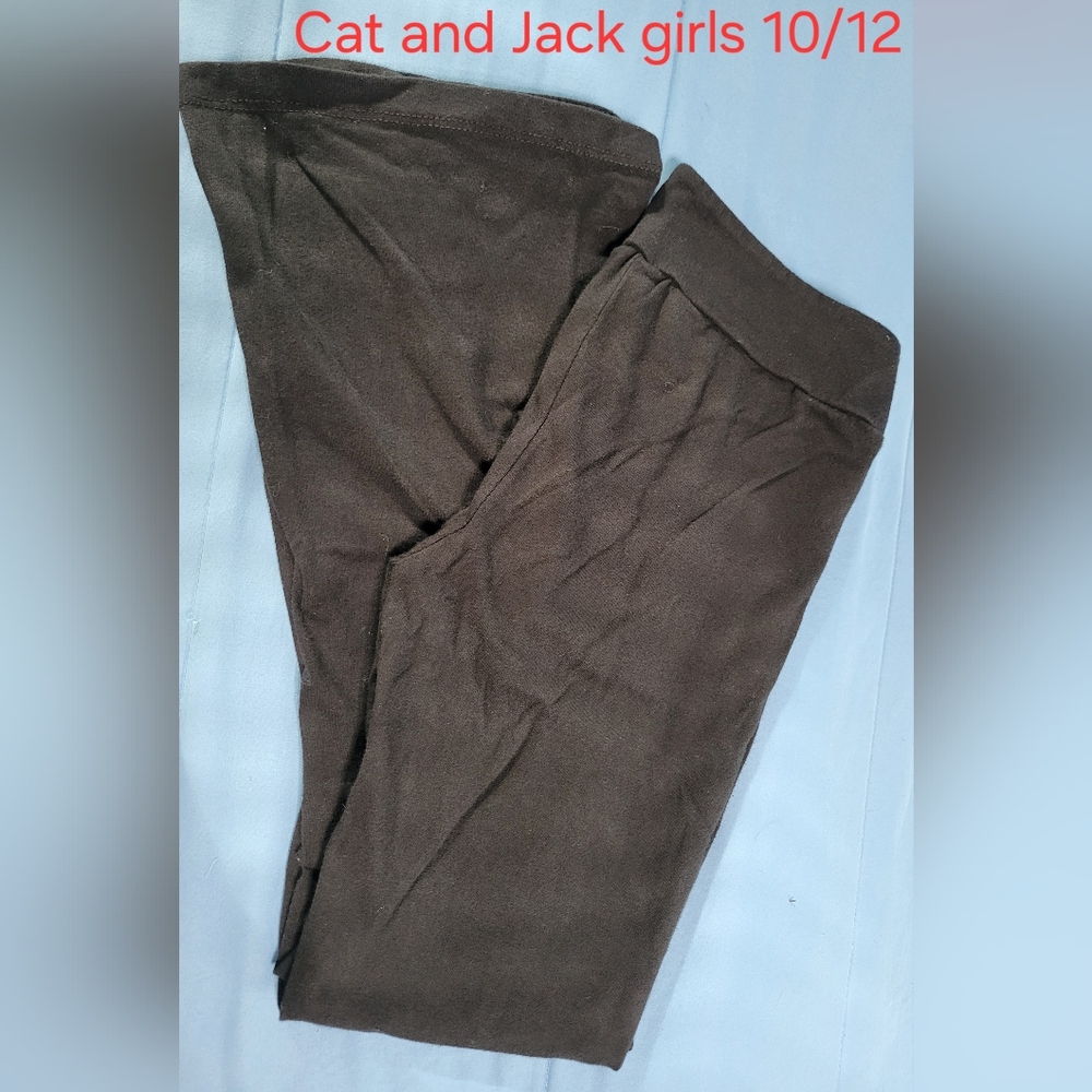 Girl's Black Flare Leggings - Elastic Waist
